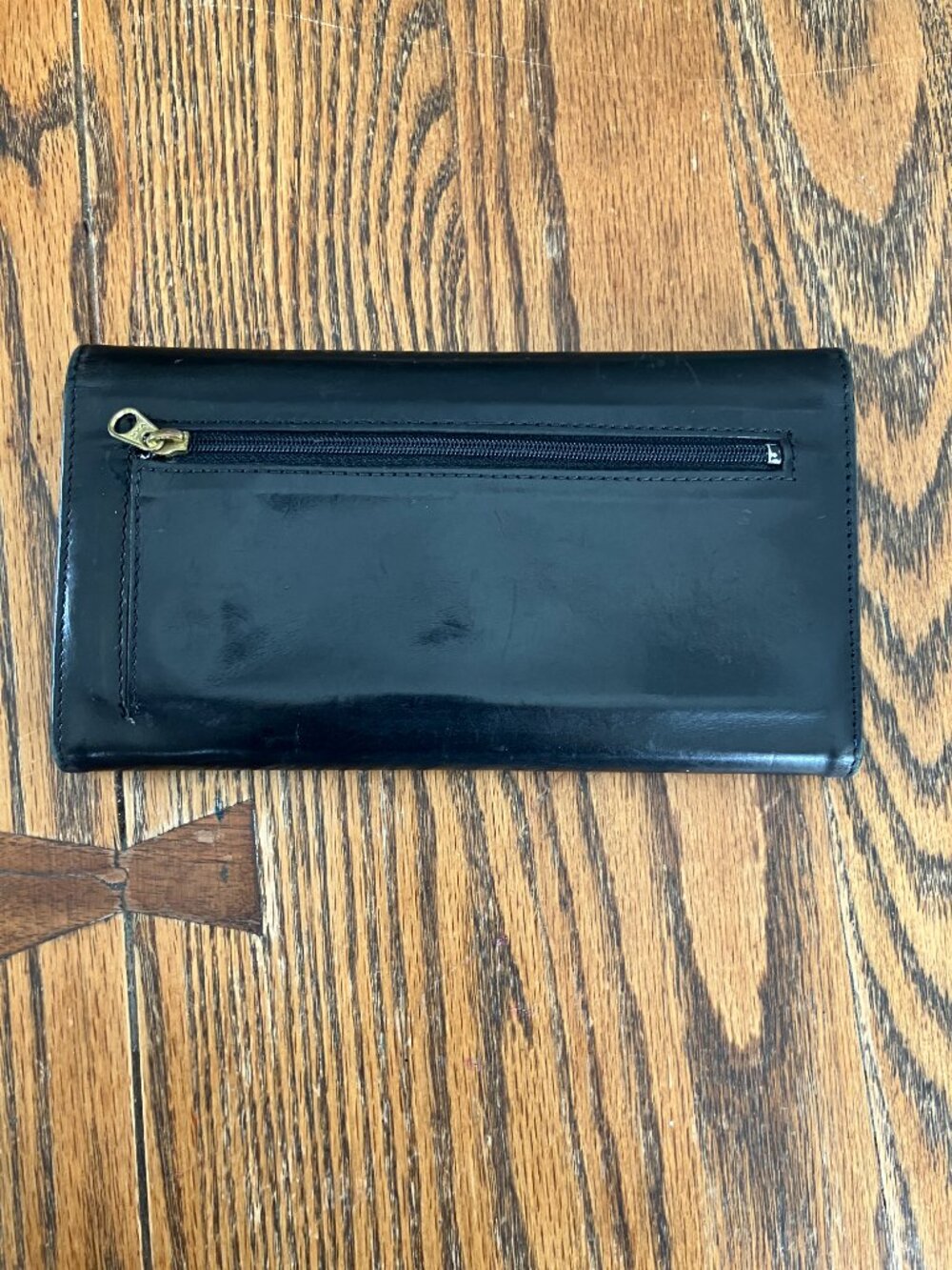 Vintage Coach Black Leather Wallet w/ Checkbook Holder - Picture 2 of 9